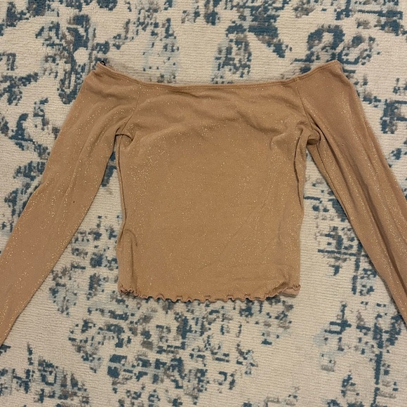 Forever 21 Glittering Beige Top - Picture 1 of 3